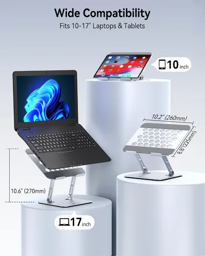 Vista 6 de Yottamaster Soporte ajustable de aluminio para portátil de 17 pulgadas