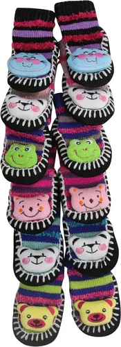 Vista 2 de ToBeInStyle Paquete de 6 pantuflas con agarre inferior jaspeado para mujer