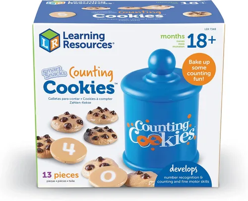 Vista 7 de Learning Resources Smart Counting Cookies - Alimentos de juego de chispas de chocolate, actividades preescolares, juguete sensorial para niños