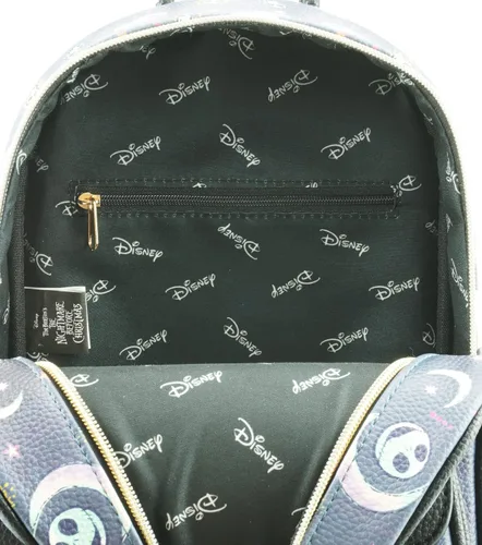 Vista 2 de Disney The Nightmare Before Christmas - Mini mochila de cuero vegano de 11 pulgadas, Negro -, Pesadilla