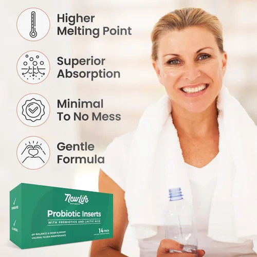 Vista 5 de NewLife Naturals Supositorios probióticos vaginales de 2 mil millones de UFC – Equilibrio femenino del pH y apoyo del olor – Bacillus coagulans +
