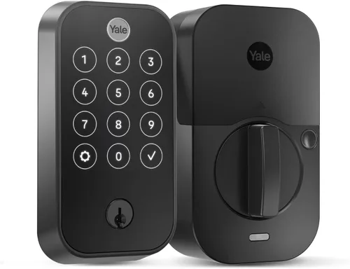 Vista 24 de Yale Assure Lock 2 Touch - Cerradura de puerta de entrada inteligente con llave de níquel satinado con teclado de pantalla táctil conectado
