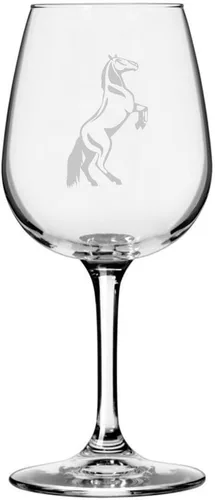 Vista 44 de Abaco Barb Body Horse - Copa de vino grabada multiusos (12.75 onzas) Unique Gifts for Horse Lovers, Personalized Wine Glasses, All-Purpose