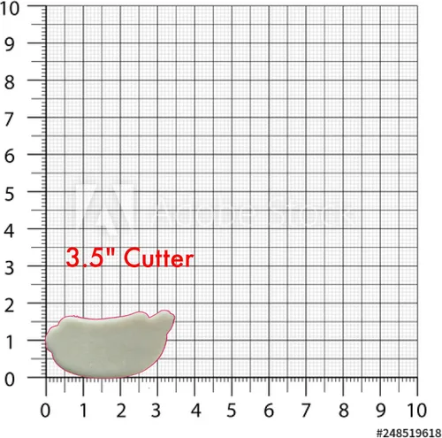 Vista 6 de Inc Hotdog (outline) Cookie Cutter - Dishwasher Safe (2")