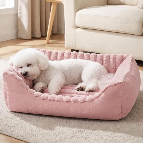 Vista 20 de Avont Dog Bed for Small Pets, Plush Foam, Washable, Low Entry, Grey