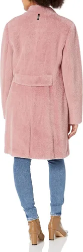 Vista 2 de DKNY Ropa de abrigo de lana elegante para mujer, chaqueta asimétrica con botones
