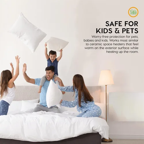 Vista 6 de EconoHome - Protector de calor para panel de calentador de convector de espacio de montaje en pared de 600 W, versión más segura, reduce
