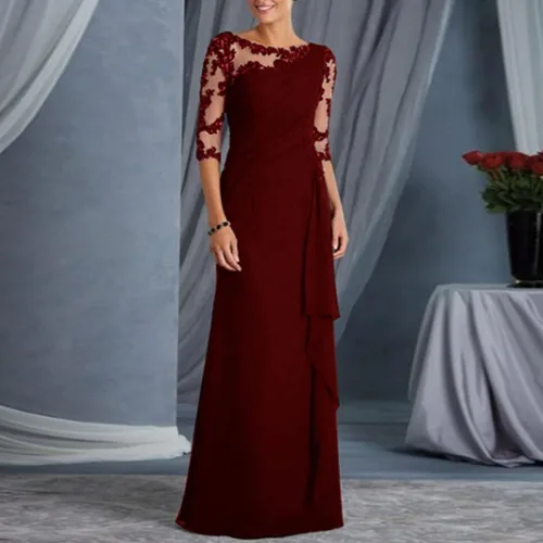 Vista 2 de SKDOGDT Vestidos de novia para mujer, sexy, sin mangas, de encaje, vestido de noche, elegante, vestido de Novia para Boda Civil