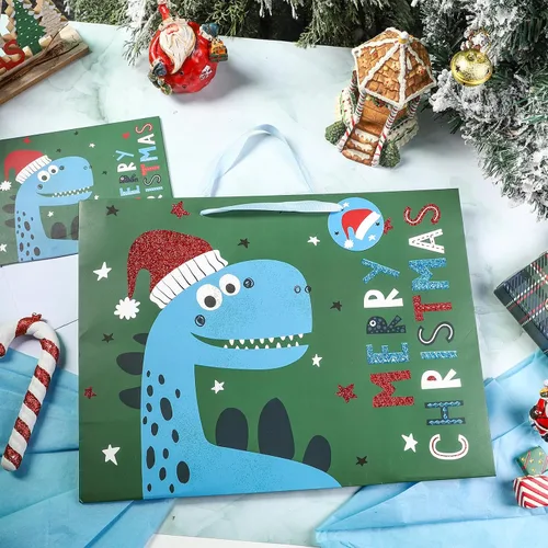 Vista 3 de Loveinside Bolsas de regalo de Navidad con tarjeta de felicitación, etiqueta de regalo y papel de seda para Navidad, vacaciones y fiestas, y más, 16