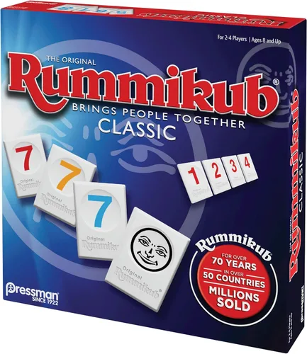 Vista 4 de Rummikub, The Original Rummy Tile Game, Juego de tejas, Paquete de 1, Marrón