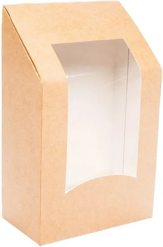 Vista 2 de Restaurantware -Cafe Vision - Contenedores para sándwich de 5.9 x 3.7 pulgadas, 200 cajas de papel sándwich de corte angular, con ventana