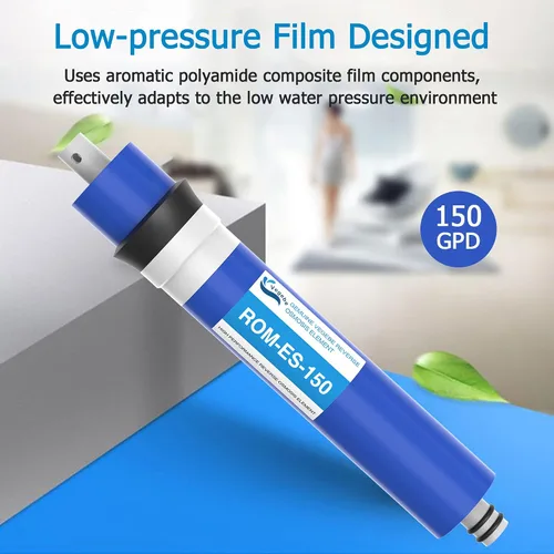 Vista 4 de Filtro de membrana de ósmosis inversa 150 GPD RO de 12 x 2 pulgadas, repuesto para debajo del fregadero, sistema purificador de filtración de filtro