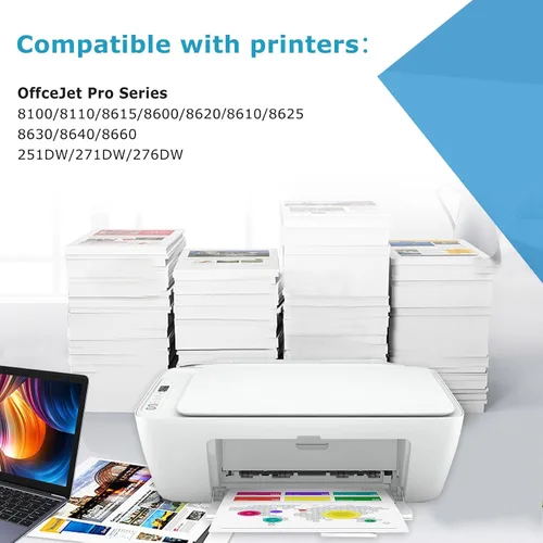 Vista 2 de 950XL 951XL Paquete de 4 cartuchos de tinta de repuesto para HP Ink 950 951 XL HP950 HP951 XL para OfficeJet 8600 8610 8615 8620 8625 8630 8640 8660