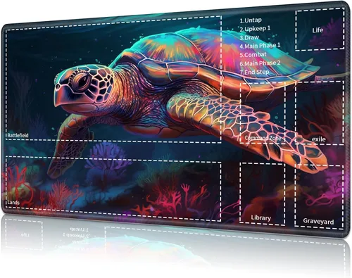 Vista 15 de Tapete de juego para MTG Card Playmat con zona, tapete de juego para MTG TCG de 24 x 14 pulgadas, tapete de juego antideslizante para tablero