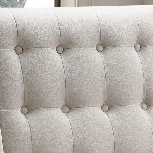 Vista 6 de Rosevera Maci - Sillas decorativas, sillón moderno de mediados de siglo para sala de estar, asiento cómodo para dormitorio, apartamento, fácil Beige