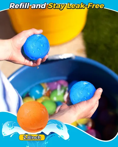 Vista 6 de SOPPYCID - Globos de bomba de agua reutilizables, juguete de verano, juguete de agua para niños y niñas, juguetes de piscina y playa para niños de 3