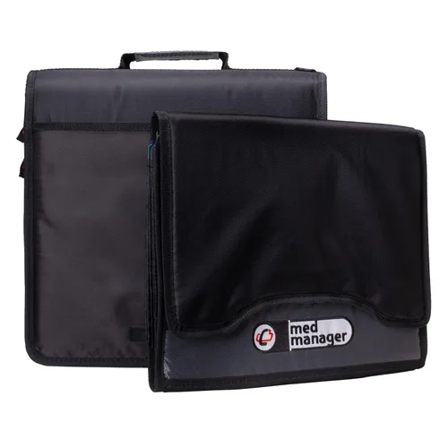 Vista 4 de Med Manager Organizador de suministros de medicamentos con estuche de viaje enfriador de insulina, capacidad para (15) botellas de píldoras, (11)