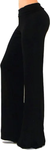 Vista 2 de Vivicastle Pantalones palazzo largos de pierna ancha y cintura alta para mujer