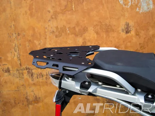 Vista 4 de AltRider Portaequipajes para motocicleta compatible con BMW R 1200/1250 GS refrigerado por agua, placa de aluminio gruesa con diseño de cero