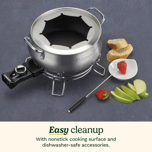 Vista 5 de Cuisinart CFO-3SS Fondue eléctrica, 6.12 x 10.50 x 7.00 pulgadas, acero inoxidable cepillado