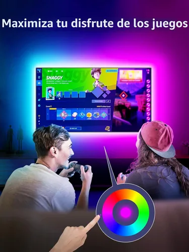 Vista 3 de KANTUTOE Retroiluminación LED para TV, luces LED de 9.84 pies para TV de 32 a 43 pulgadas, luces de TV RGB detrás con sincronización de música