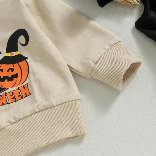 Vista 5 de Dourbesty My First Halloween - Conjunto de ropa de Halloween para bebé, sudadera de calabaza, pantalones, conjunto de ropa de Halloween