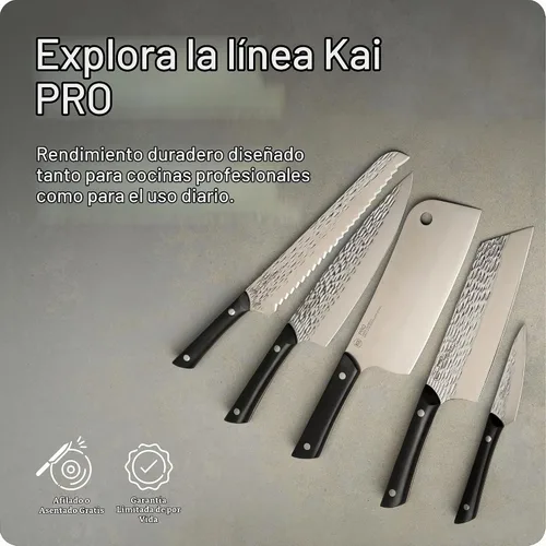 Vista 7 de Cuchillo de chef Kai PRO de 10" Chef - 10 pulgadas
