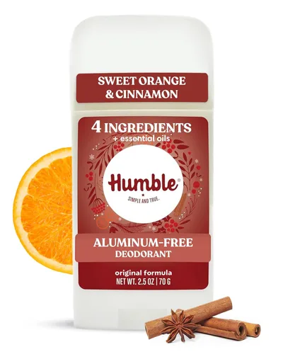Vista 22 de Desodorante sin aluminio de fórmula original de HUMBLE BRANDS. Control de olor duradero con bicarbonato de sodio, simplemente sin perfume, paquete