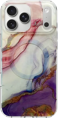 Vista 17 de Funda degradada para iPhone 14 Pro - Diseño multicolor degradado naranja y amarillo, resistente a los impactos y con imanes