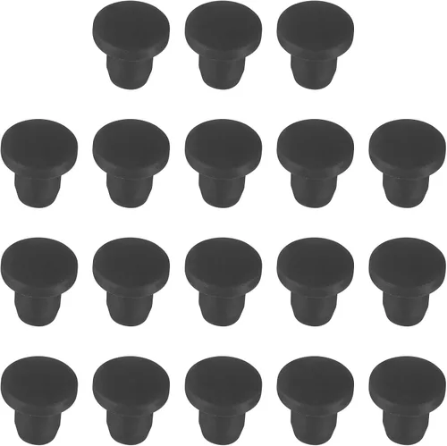 Vista 120 de MECCANIXITY - Tapones de silicona en forma de T (26mm, 1 pulgada de diámetro), color negro