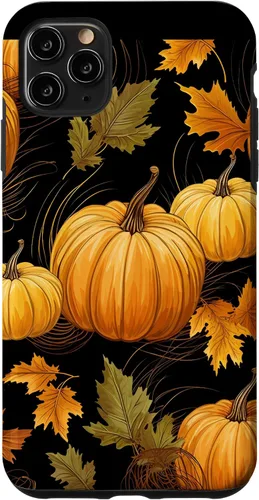 Vista 13 de Autumn Leaves Pumpkins Fall Season Thanksgiving Halloween Case for iPhone 16