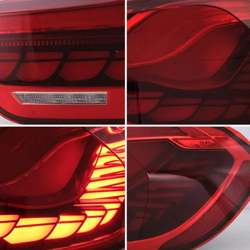 Vista 7 de VLAND - Luces traseras OLED serie 4 con señal de giro secuencial compatible con BMW M4 GTS F32 F33 F82 F83 2014-2020 Sedán/Convertible/Coupé