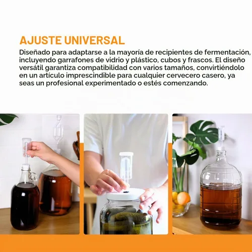 Vista 6 de 3 ct. Cilindro hermético de 3 piezas con tapón de #6.5 - Conjunto de 3 cilindros herméticos