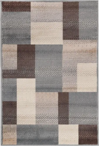 Vista 36 de Superior alfombra de área de la colección diseñador Clifton, 8 mm de altura de apilado, con respaldo de yute, diseño geométrico contemporáneo, Beige