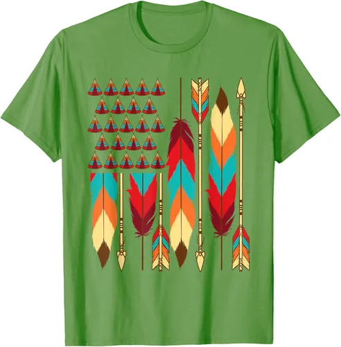 Vista 18 de Native American Bandera - Camiseta de veteranos indígenas del Mes del Orgullo, Negro, S