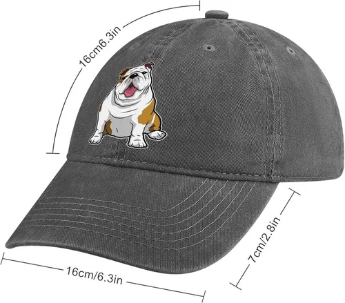 Vista 2 de WEEDKEYCAT Gorra de béisbol unisex de Bulldog Inglés con hebilla ajustable