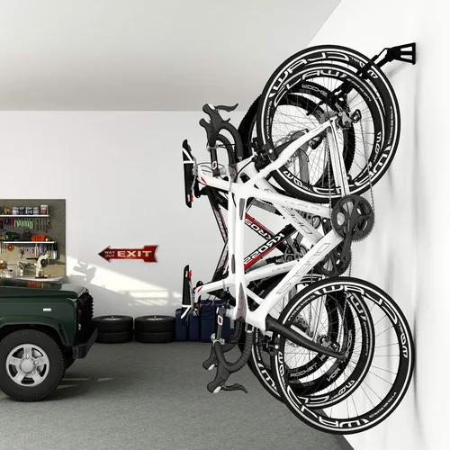 Vista 7 de FLEXIMOUNTS - Soporte de pared para 4 bicicletas, resistente, para hogar y garaje, capacidad hasta de 200 lb