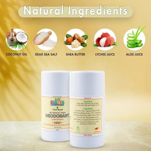 Vista 4 de Lucci's Childrens Grooming Supply Desodorante infantil para niñas y niños – Desodorante vegano y a base de plantas para niños – Natural sin OMG sin