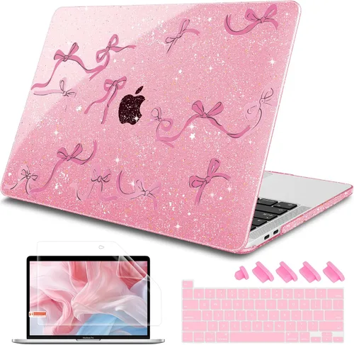 Vista 10 de Tuiklol para MacBook Pro de 13 pulgadas M2 Clip 2022, versión 2021 2020 M1 A2338 A2289 A2251, carcasa rígida de plástico y cubierta de teclado