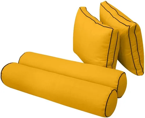 Vista 3 de *Solo funda*-Estilo 1 funda de almohada para colchón de exterior con ribete de contraste para cuna-AD108