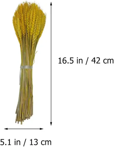 Vista 2 de Paquete decorativo de trigo seco hecho a mano tallos naturales