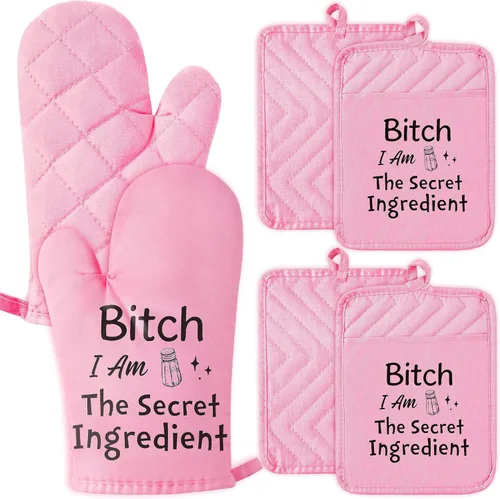 Vista 8 de 6 guantes de algodón para horno, soportes para ollas, resistentes a las mujeres, resistentes a la máquina, guantes de microondas con lazo