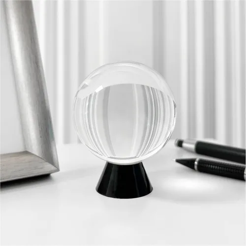 Vista 5 de Plymor Soporte de exhibición acrílico negro con forma de huevo, mármol, bola o esfera, 0.75 pulgadas de alto x 1.25 pulgadas de ancho (paquete de 6)