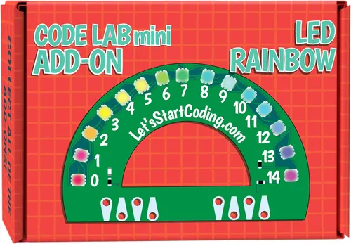 Vista 2 de Mini complemento Code Lab: arco iris LED programable de 15 píxeles. Codificación C ++ para niños de 8 a 12 años y adolescentes. Los niños y niñas