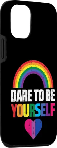 Vista 3 de Funda LGBTQ para iPhone 14 Atrévete a Ser Tú Mismo Bisexual Corazón Linda Bandera del Orgullo Bi