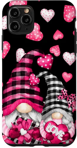 Vista 13 de Pink Buffalo Plaid Valentines Gnome Cute Love Heart Case for iPhone 17