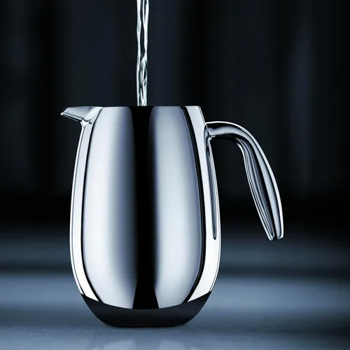 Vista 3 de Cafetera de prensa térmica Columbia para tazas de 6 oz de acero inoxidable, Plateado