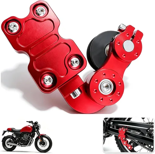 Vista 9 de Tensor de cadena universal CNC para motocicleta, accesorios modificados, regulador de aleación, herramientas automáticas de rueda rodante para moto