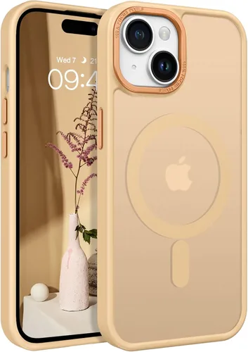 Vista 23 de BENTOBEN Compatible con iPhone 15 Plus, Funda de teléfono magnética translúcida mate delgada a prueba de golpes [Compatible con MagSafe] Funda
