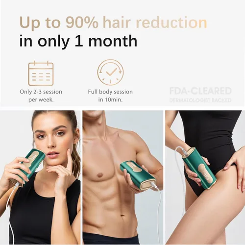 Vista 8 de Dispositivo de depilación láser IPL para mujeres y hombres AMOTAOS PB2 System Green
